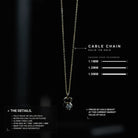 14K solid gold cable chain in 1.1mm, 1.3mm and 1.5mm