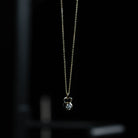 14K gold cable chain hanging with the Apollo Pendant